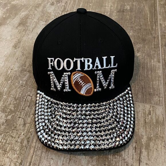 Football Mom Rhinestone Cap  - Picture 1 of 4